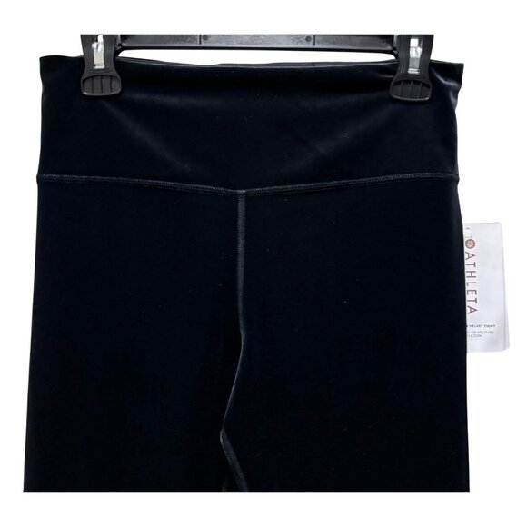 Athleta Elation Velvet Tight Leggings Size M Black Womens Activewear - Picture 6 of 10